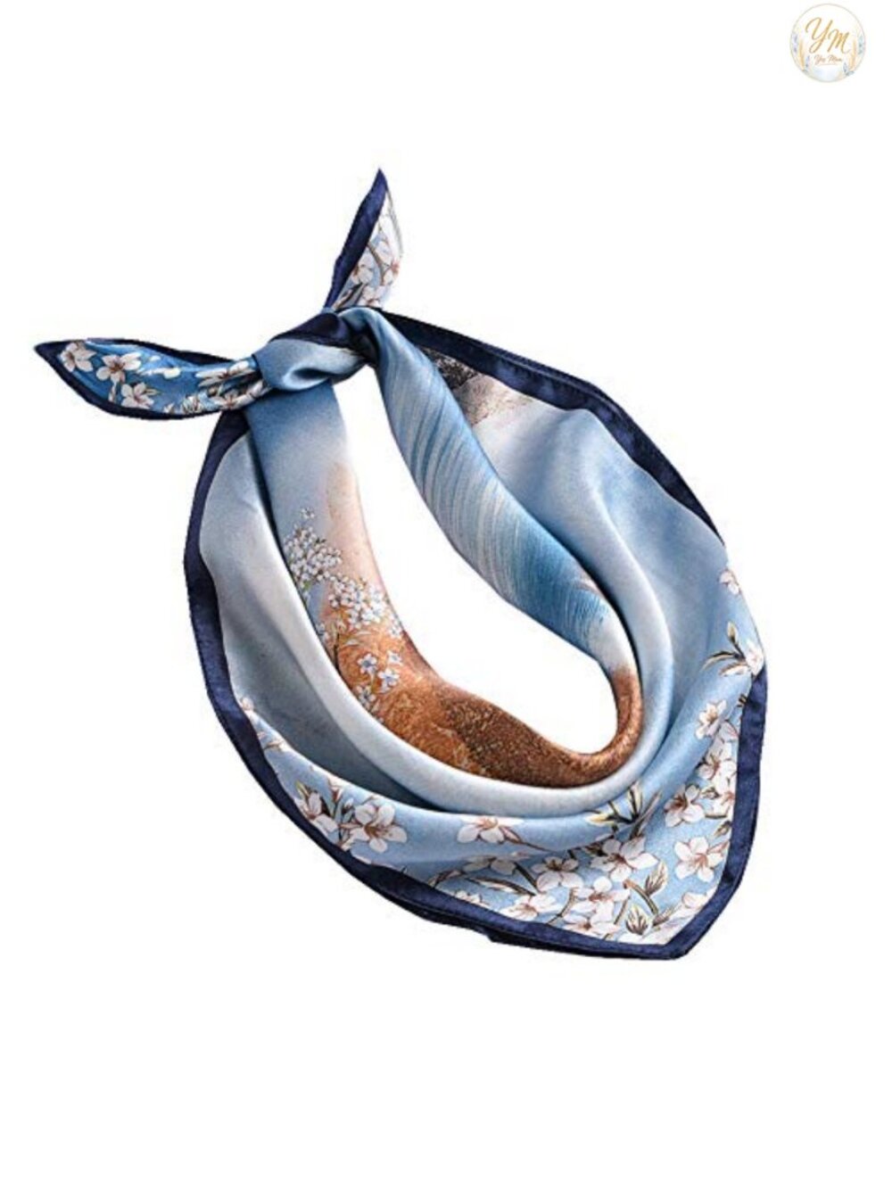 100% Mulberry Silk Scarf 35" Square Hair Wrap Bandana Gift